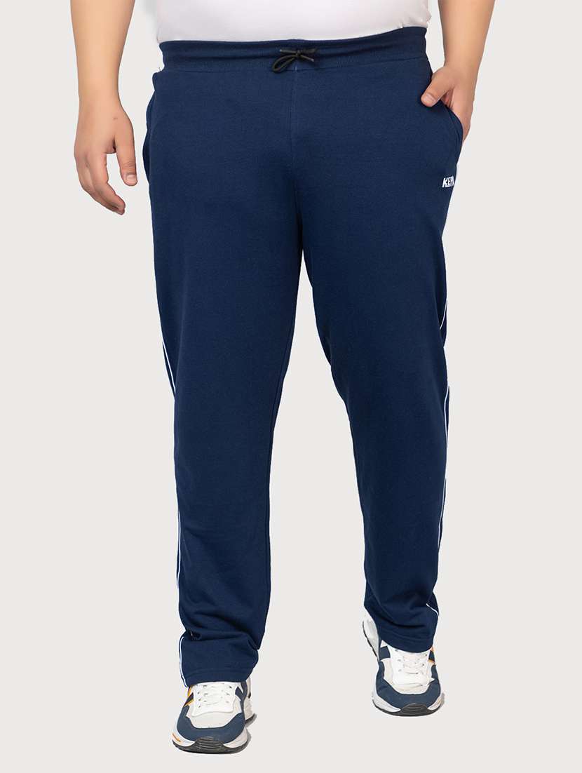 blue cotton  full length track pant