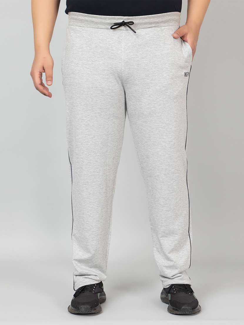 grey cotton full length track pant - 21986272 - Zoom Image - 0