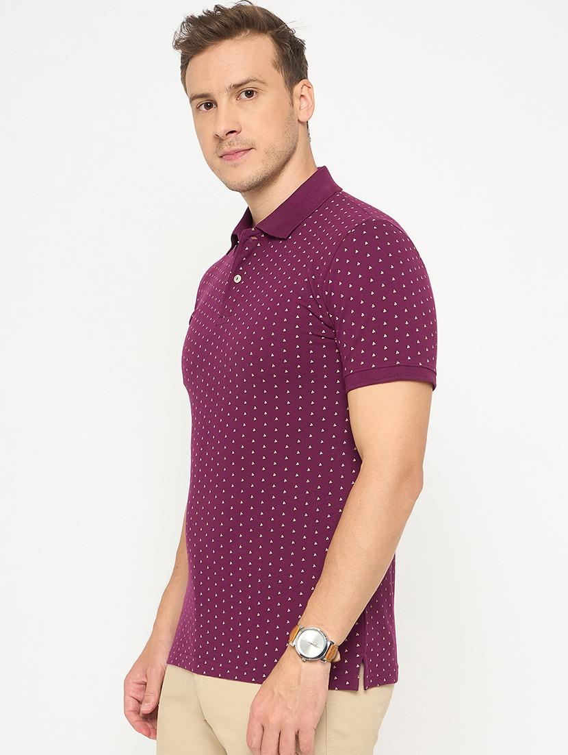 men printed short sleeve polo t-shirt - 21986274 - Standard Image - 2