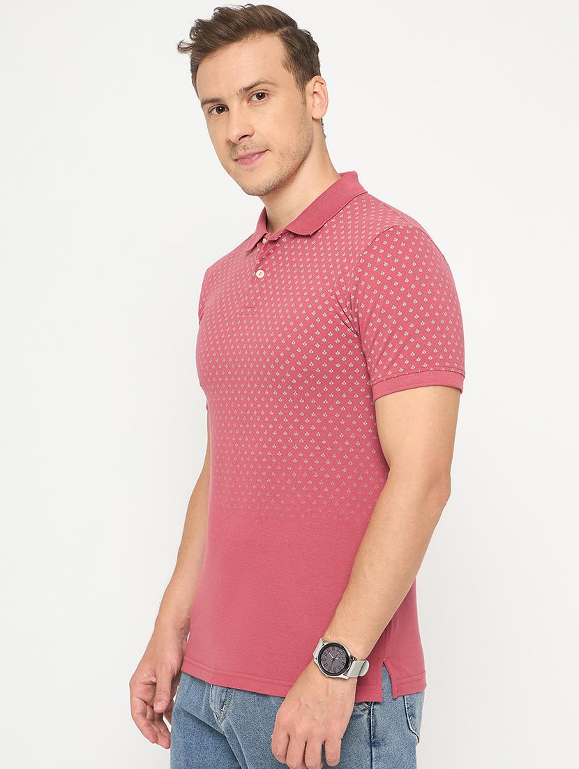 men printed short sleeve polo t-shirt - 21986275 - Standard Image - 2