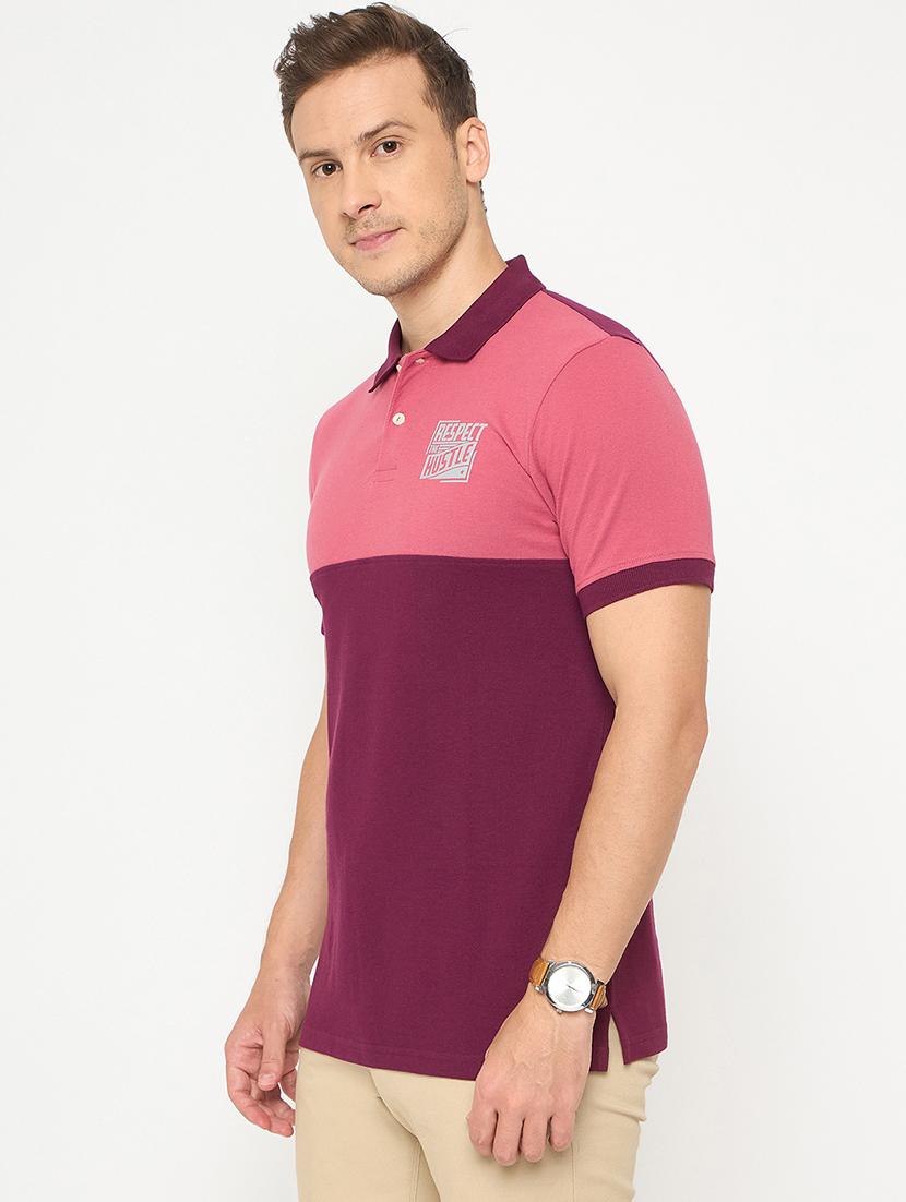 men color blocked short sleeve polo t-shirt - 21986277 - Standard Image - 2