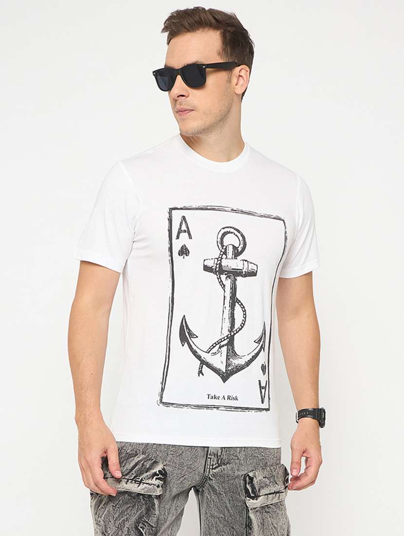 men printed short sleeve regular ft t-shirt - 21986282 - Zoom Image - 0