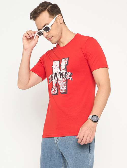 men printed short sleeve regular ft t-shirt - 21986284 - Standard Image - 0