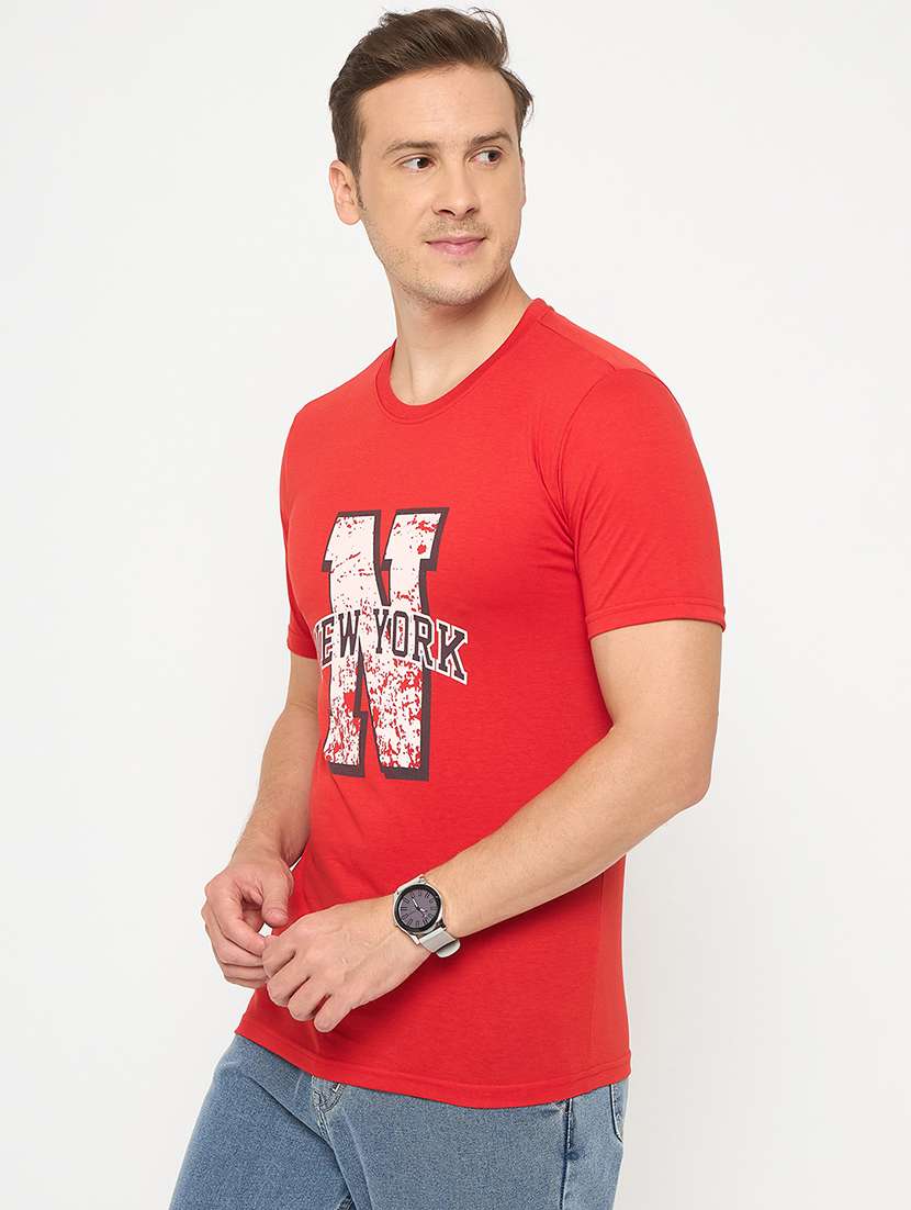 men printed short sleeve regular ft t-shirt - 21986284 - Standard Image - 2