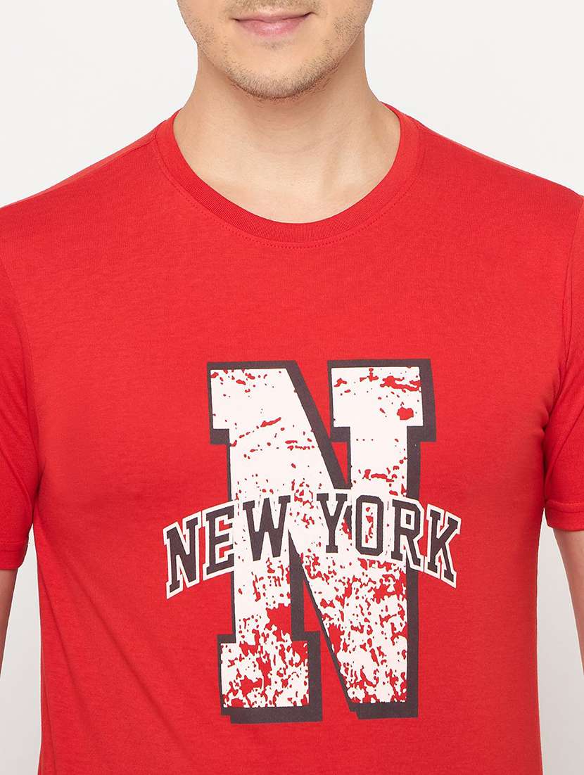 men printed short sleeve regular ft t-shirt - 21986284 -  Standard Image - 2