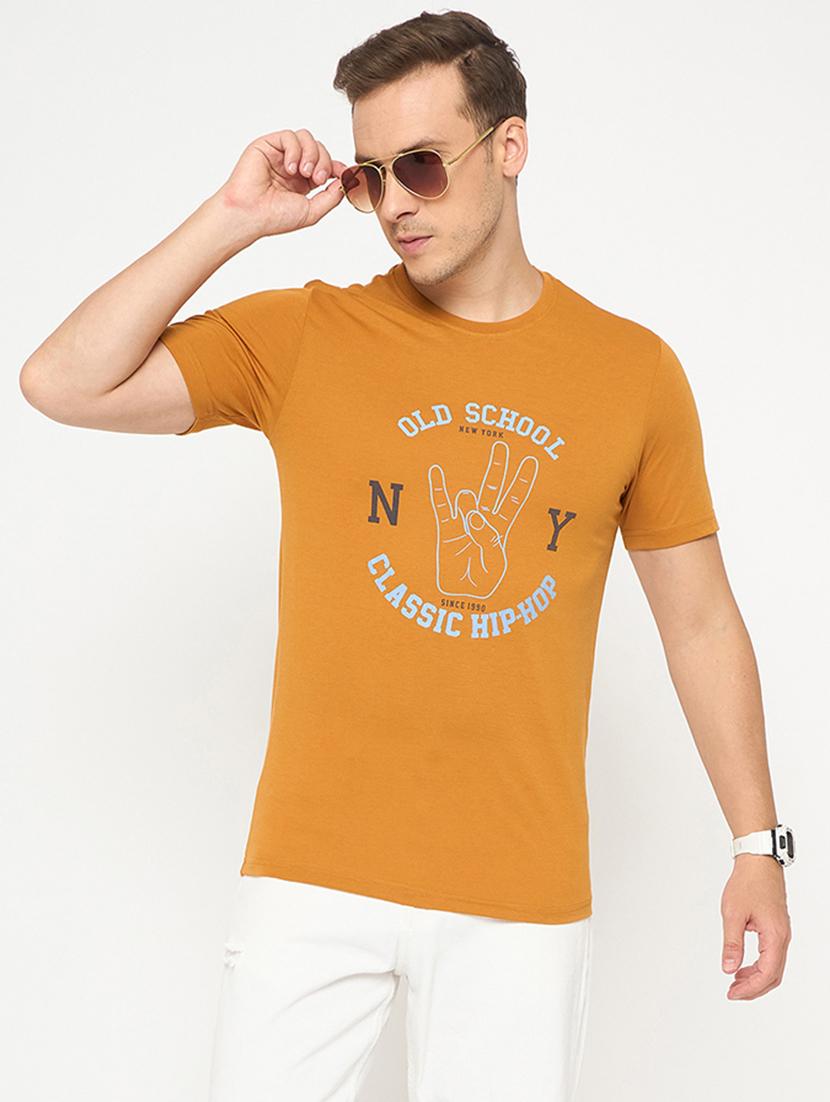 men printed short sleeve regular ft t-shirt