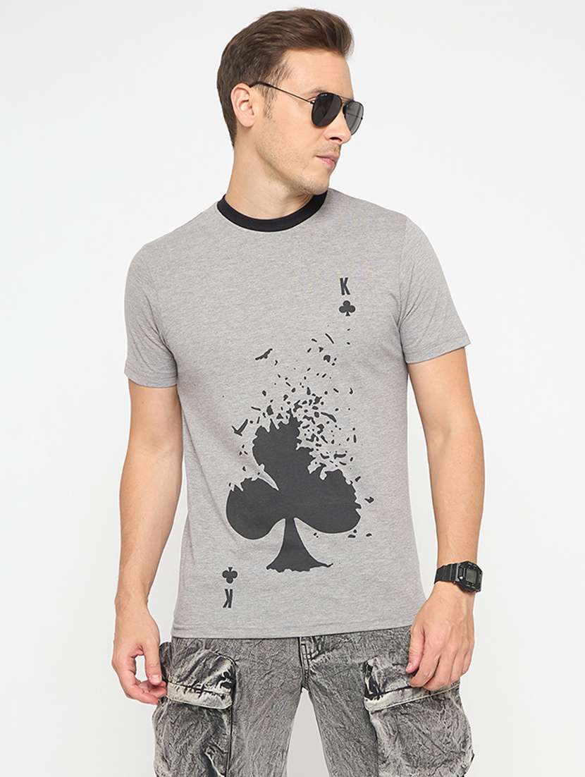 men printed short sleeve regular ft t-shirt