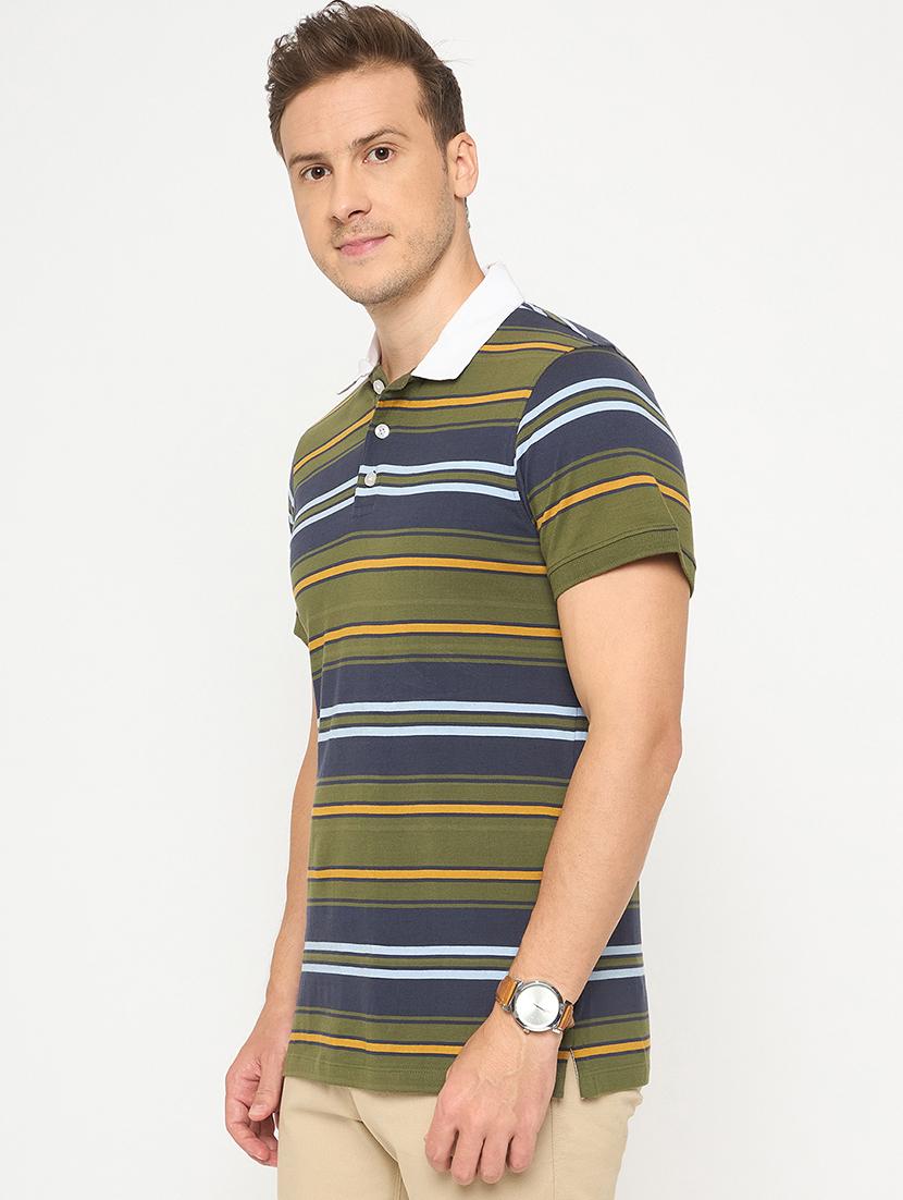 men striped short sleeve polo t-shirt - 21986288 - Standard Image - 2