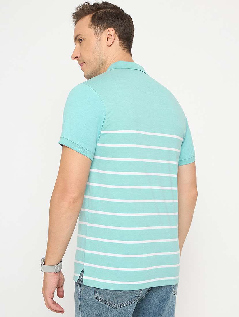 men striped short sleeve polo t-shirt - 21986290 - Standard Image - 2