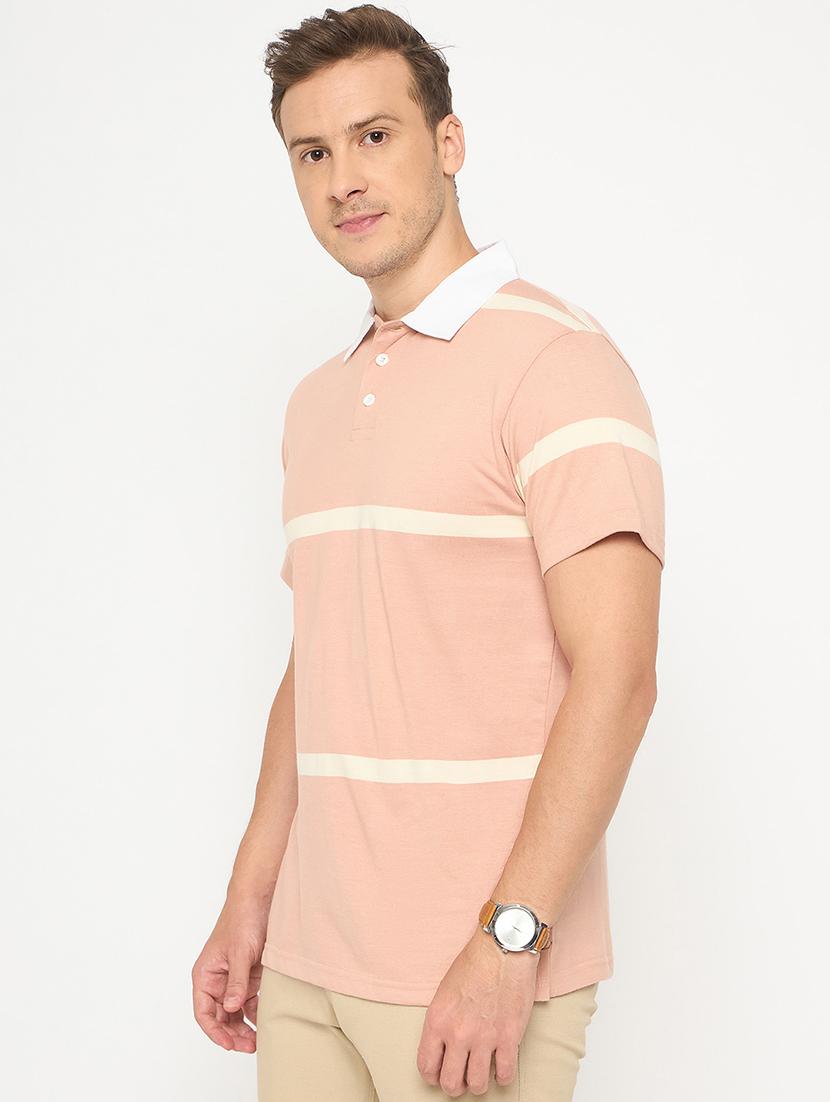men striped short sleeve polo t-shirt - 21986291 - Standard Image - 2