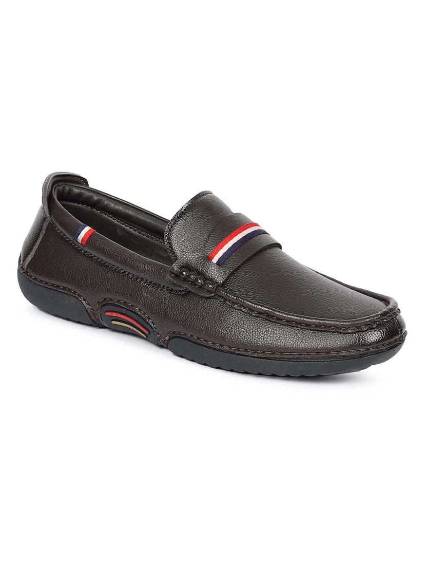 men brown slip on loafer - 21986309 - Standard Image - 2