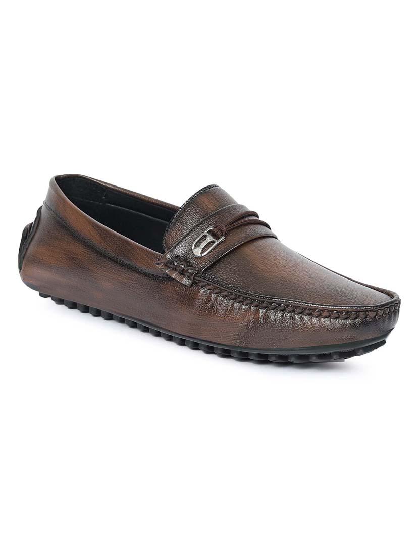 men brown slip on loafer - 21986311 - Standard Image - 2