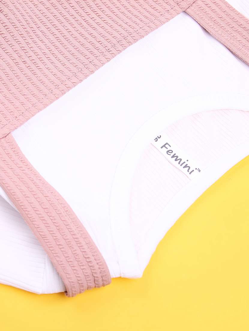 girls solid three quarter sleeve dungaree dress - 21986342 -  Standard Image - 2