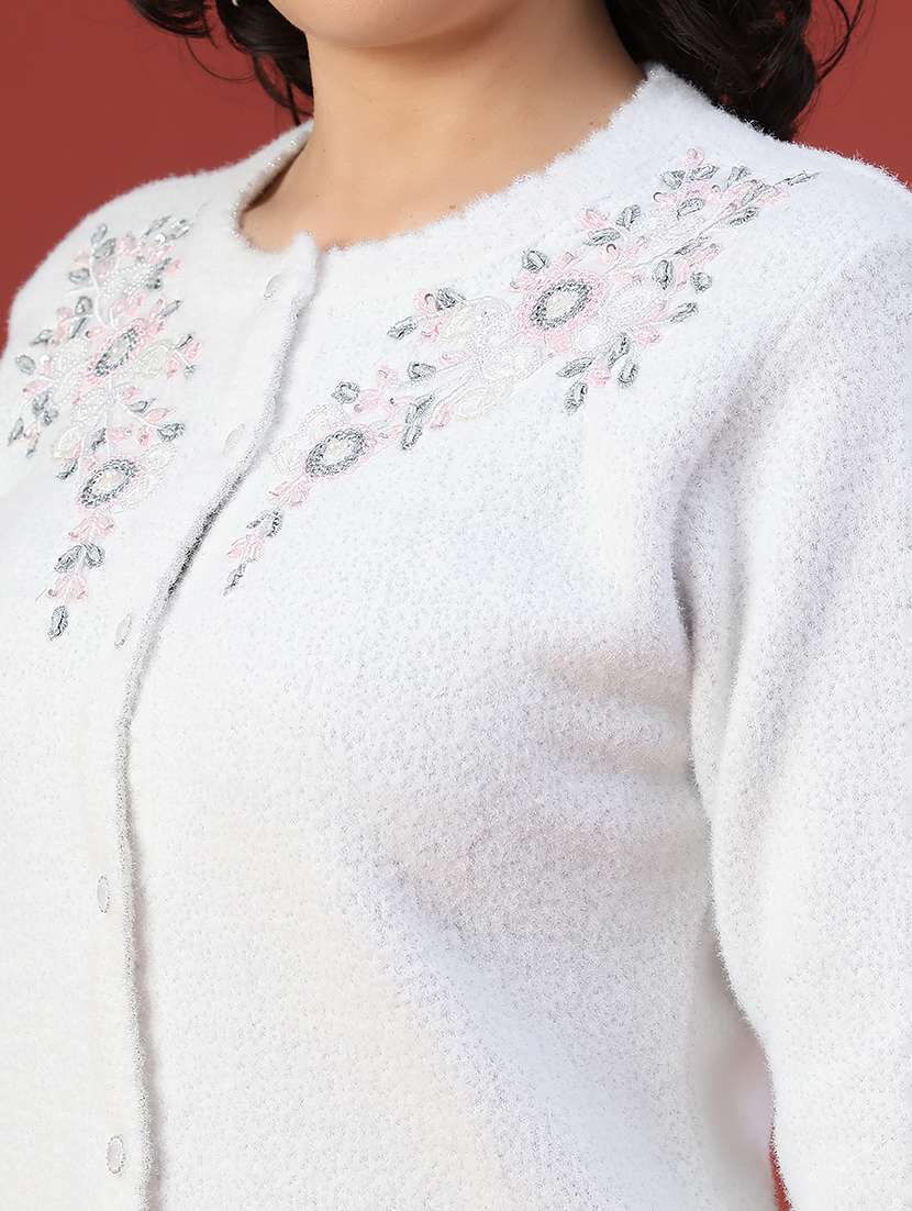 women self design long sleeve cardigan - 21986444 -  Standard Image - 2