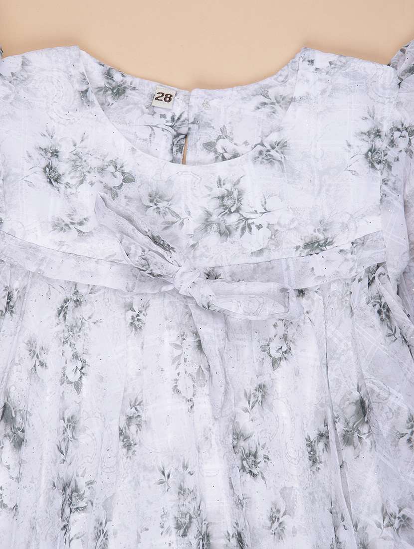 girls printed puff sleeve a-line top - 21986448 -  Standard Image - 2