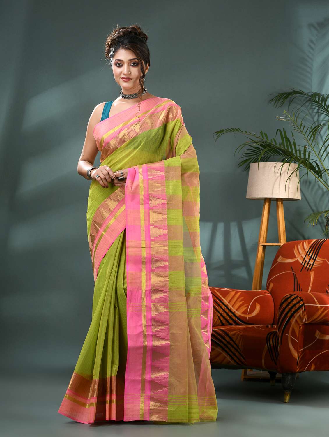 women self design tant saree - 21986601 -  Standard Image - 2