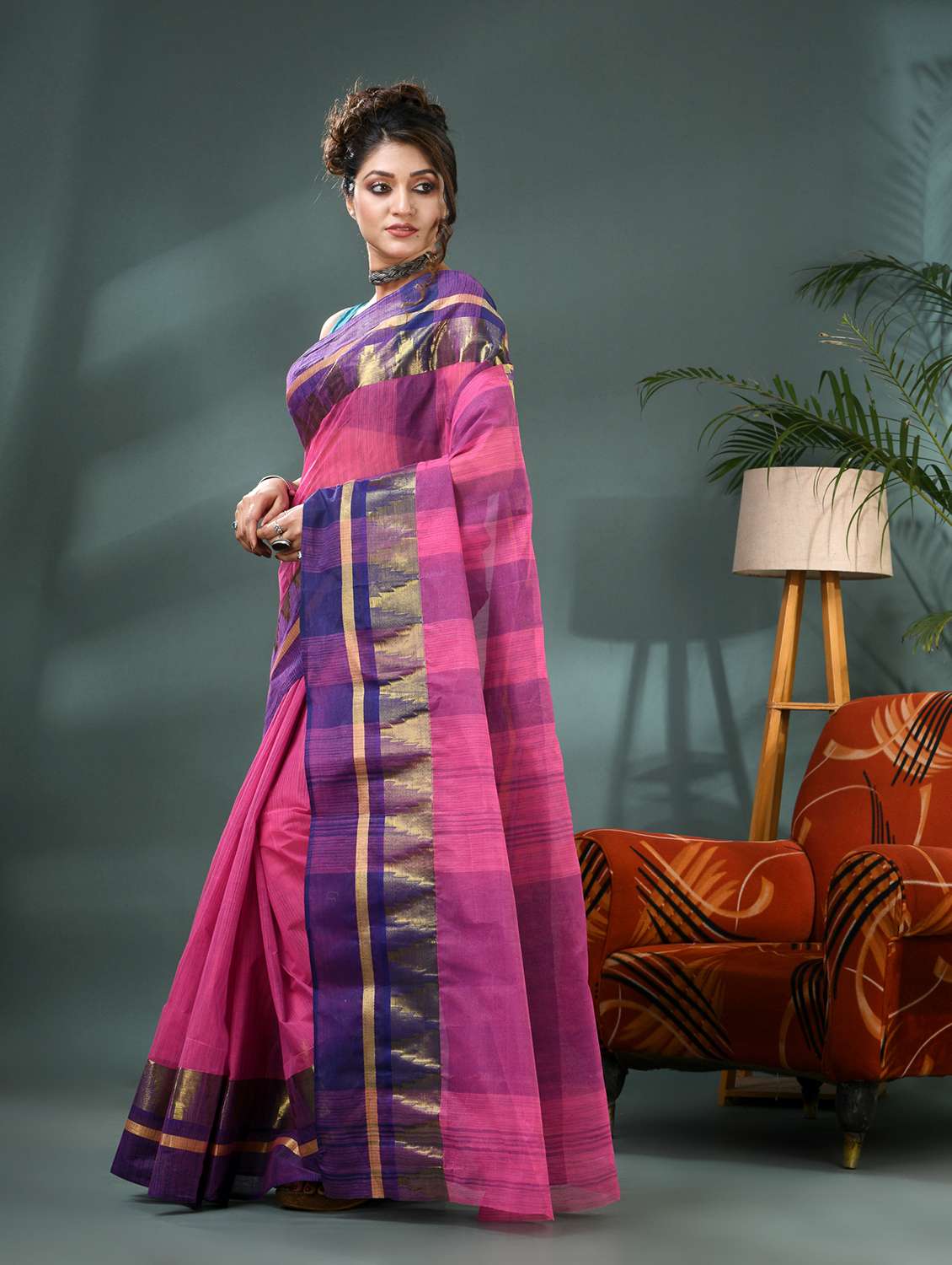 women self design tant saree - 21986604 - Standard Image - 2