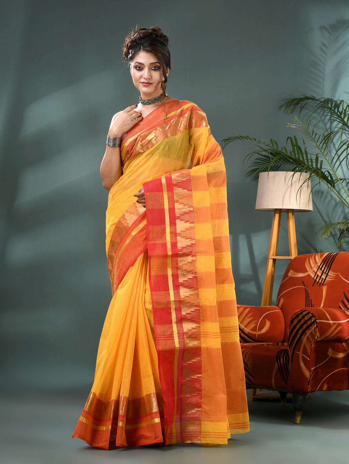 women self design tant saree - 21986606 - Zoom Image - 0