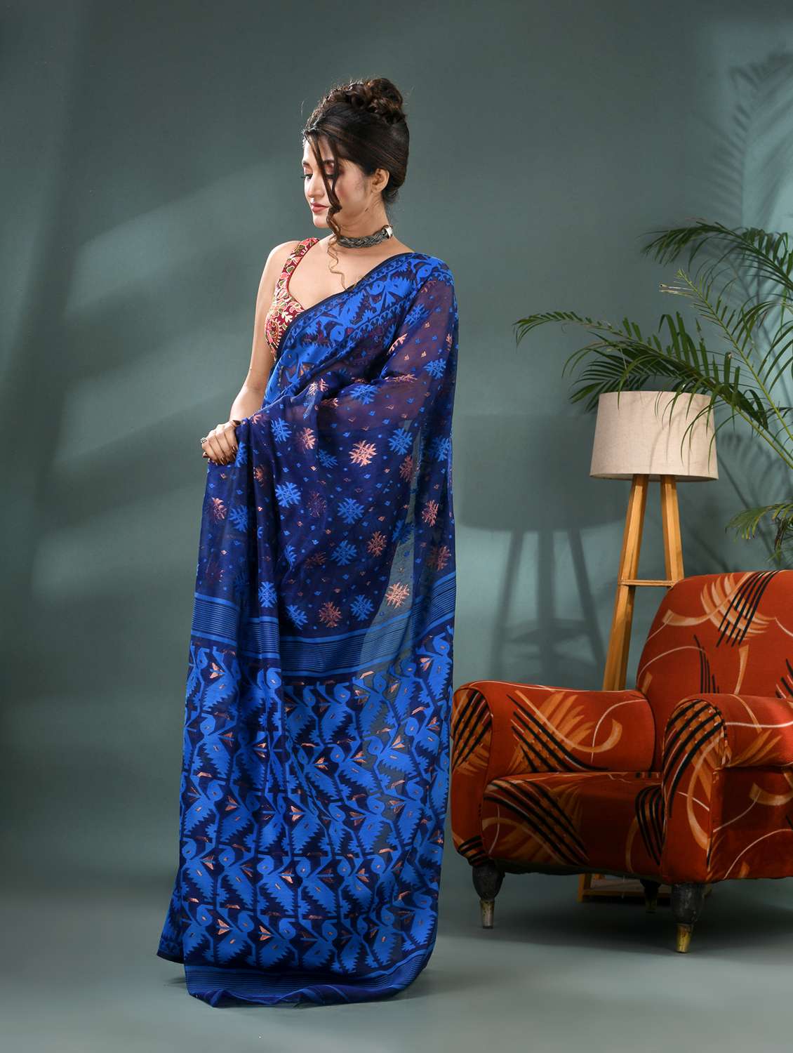 women self design jamdani saree - 21986607 - Standard Image - 2