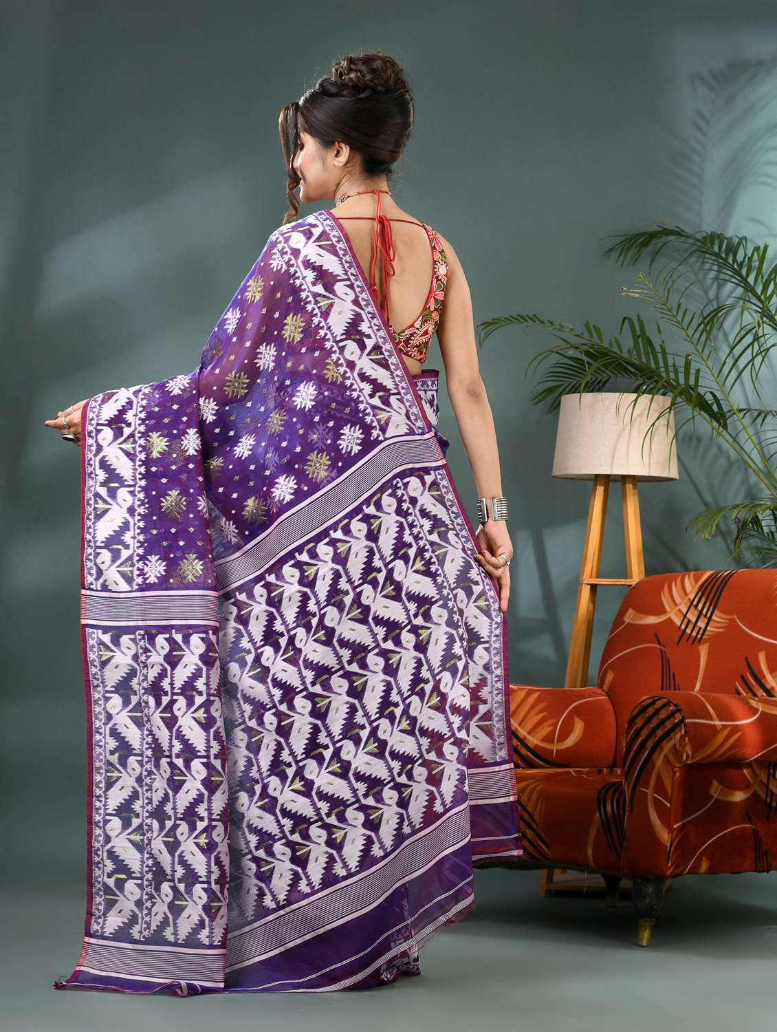 women self design jamdani saree - 21986608 -  Standard Image - 2