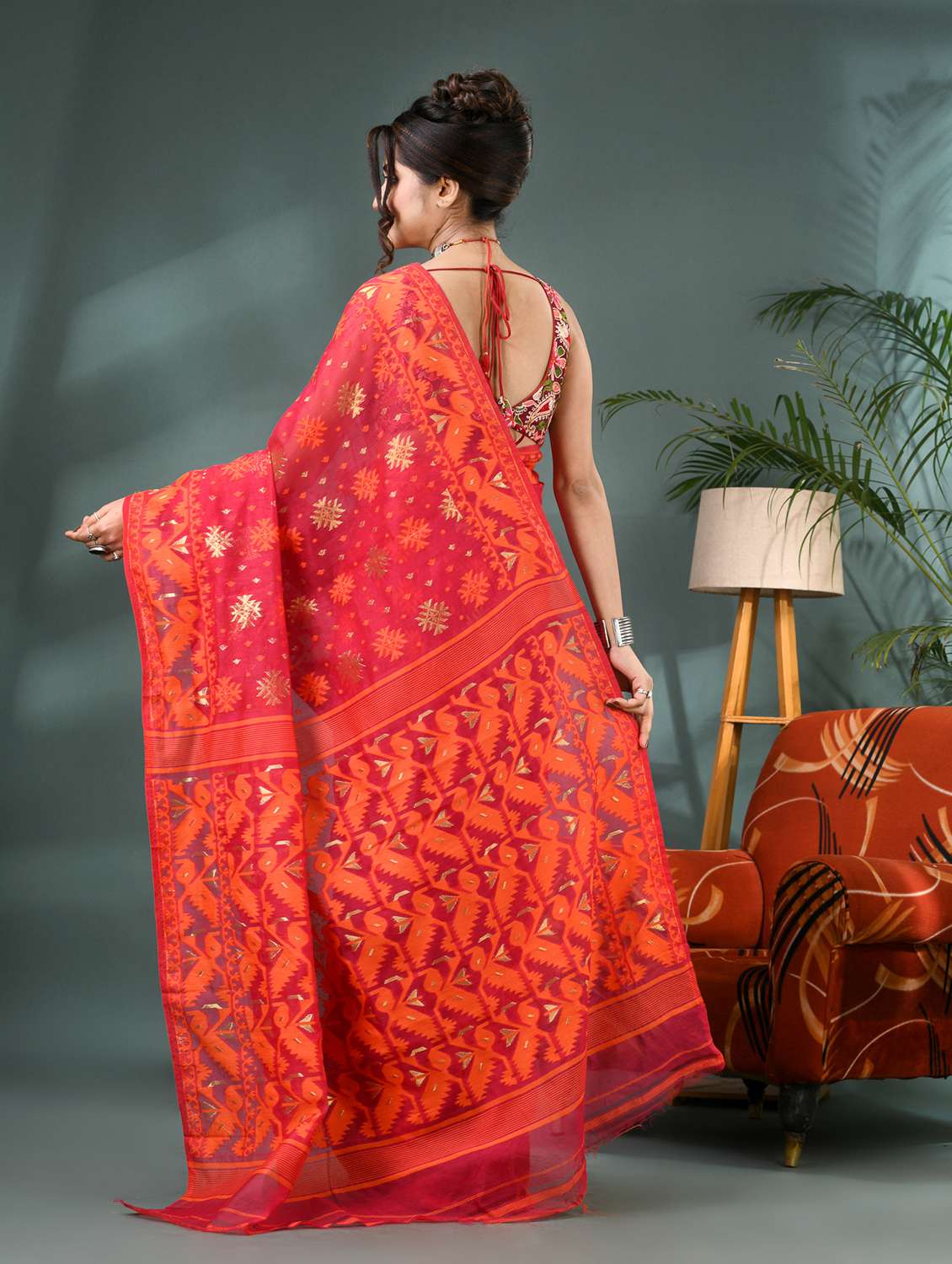 women self design jamdani saree - 21986609 -  Standard Image - 2