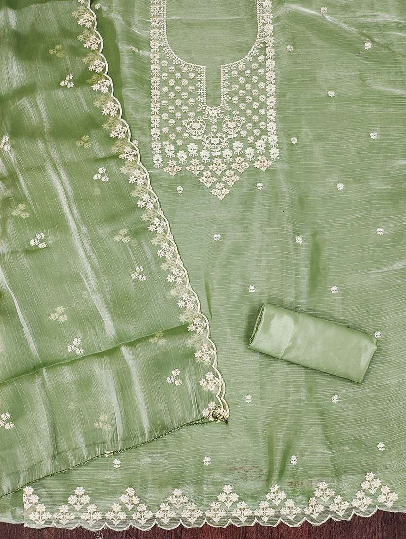 women solid with work embroidered unstitched suit set - 21986640 -  Standard Image - 2