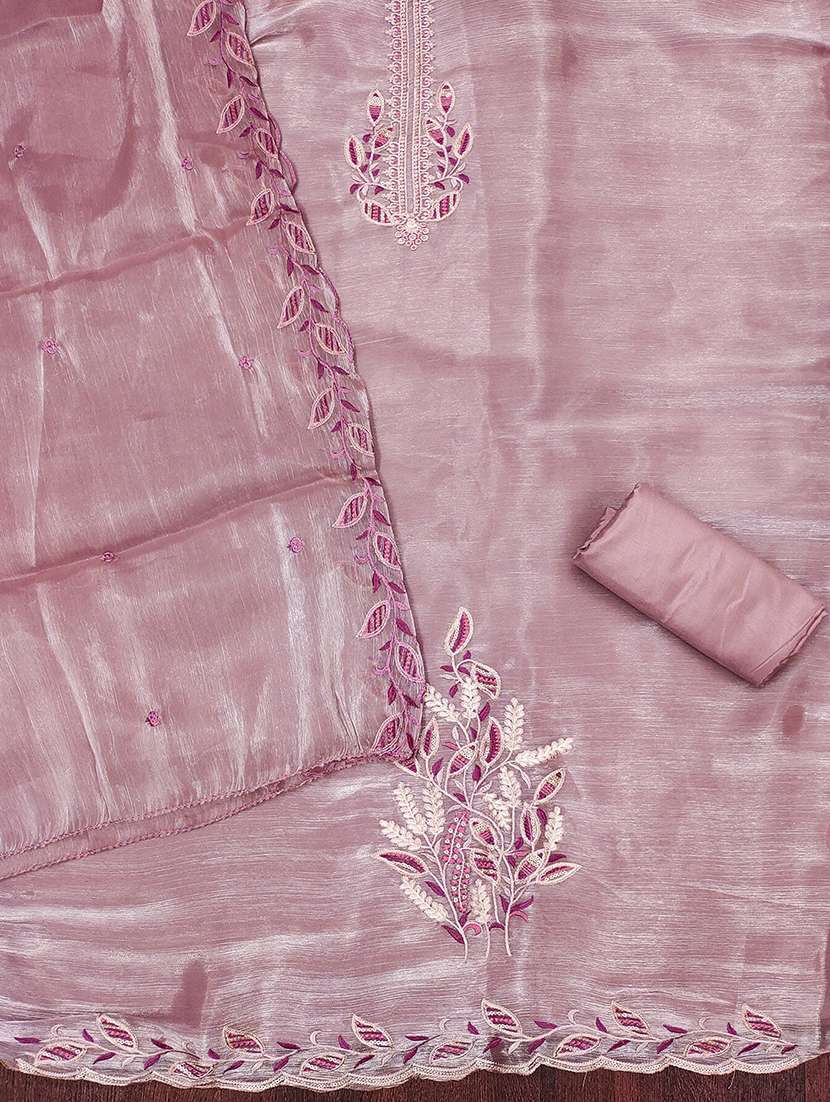 women solid with work embroidered unstitched suit set - 21986642 -  Standard Image - 2