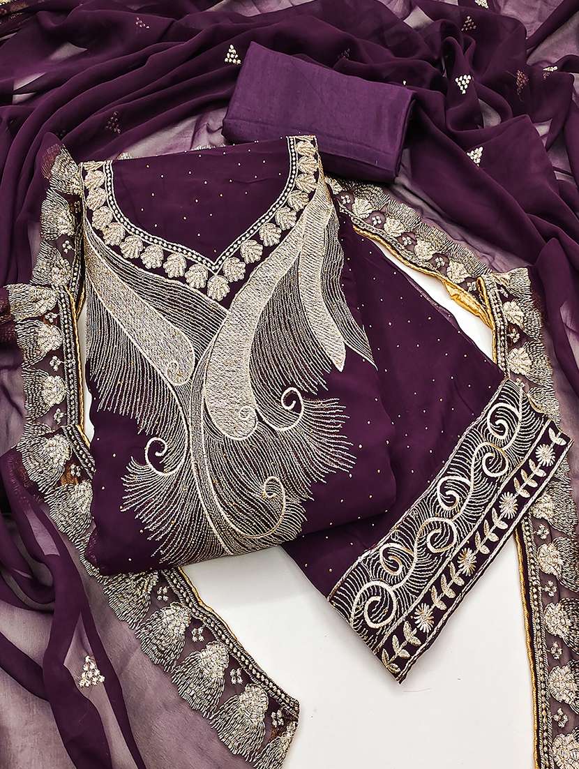 women solid with work unstitched suit set - 21986678 -  Standard Image - 2