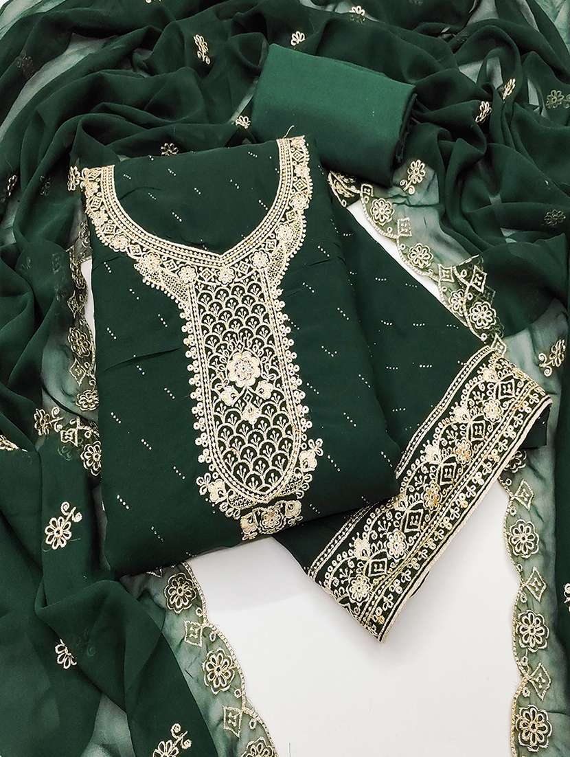 women solid with work embroidered unstitched suit set - 21986693 -  Standard Image - 2