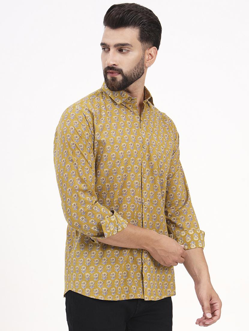 men printed long sleeve regular fit casual shirt - 21986754 - Standard Image - 2