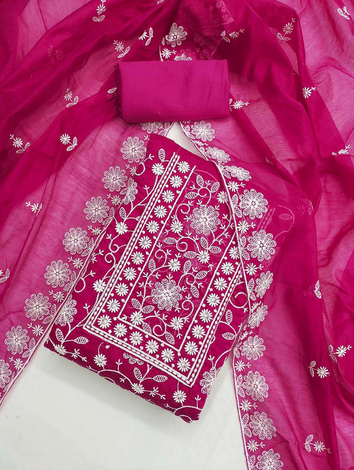 women solid with work embroidered unstitched suit set - 21986783 -  Standard Image - 2