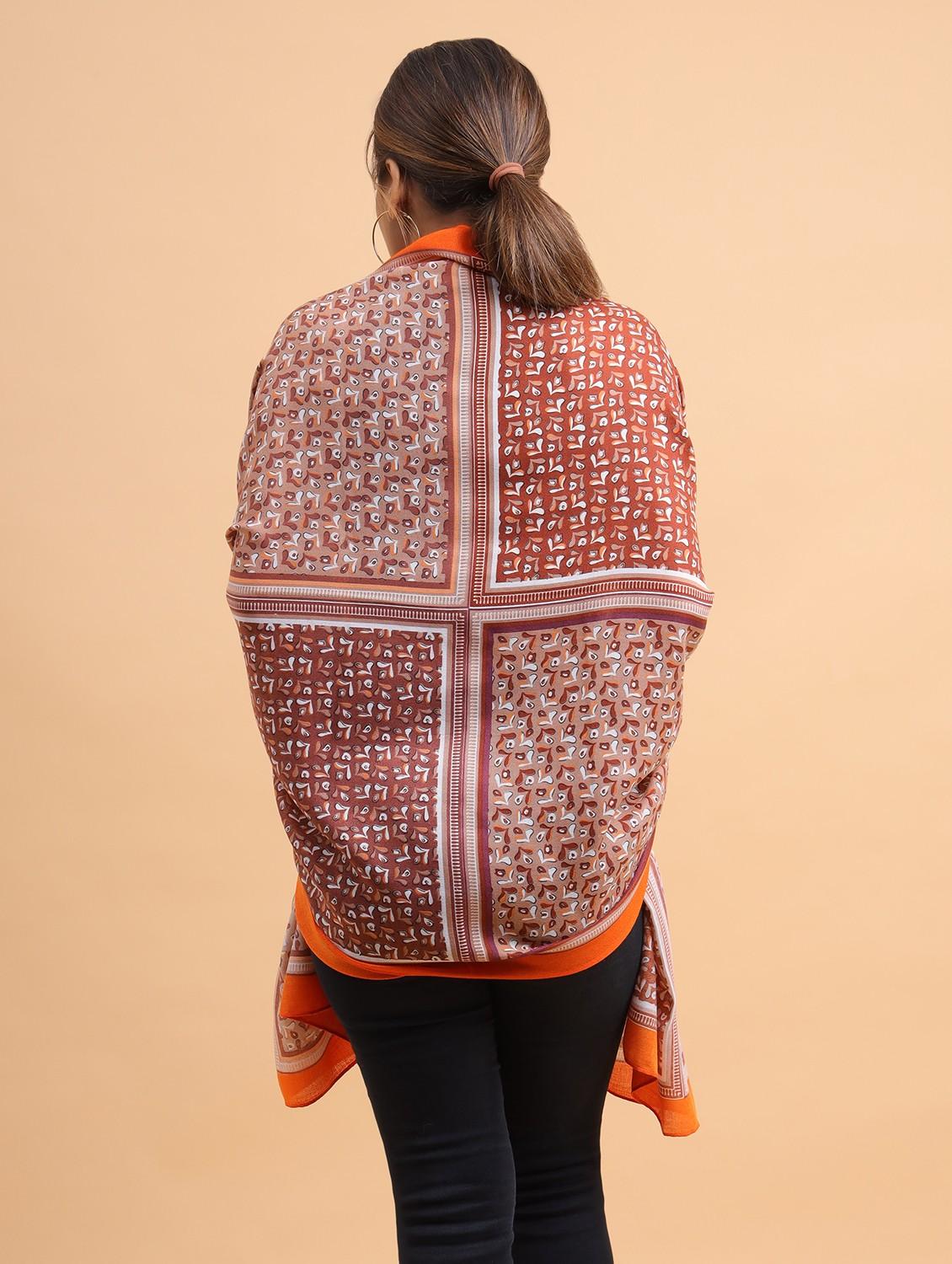 women printed viscose scarf - 21986807 - Standard Image - 2