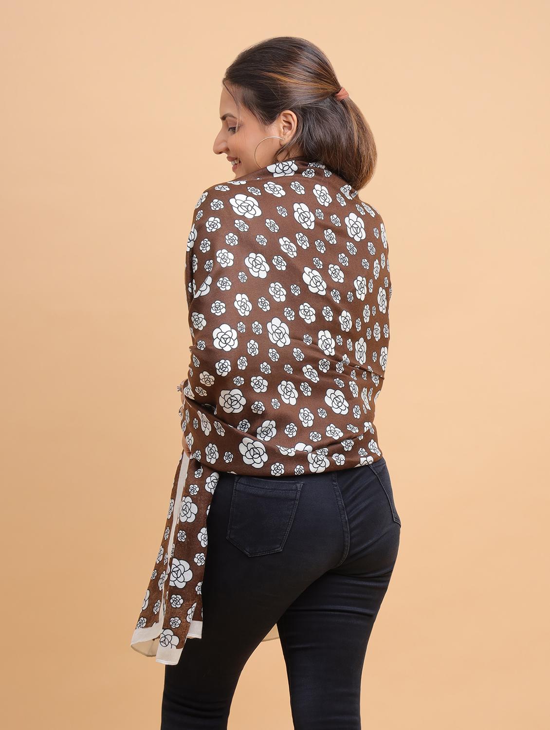 women floral printed viscose scarf - 21986815 - Standard Image - 2