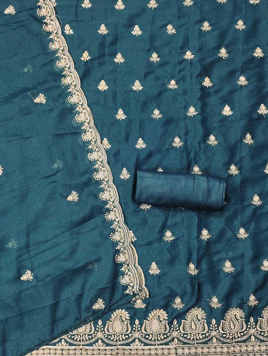 women solid with work embroidered unstitched suit set - 21986833 -  Standard Image - 2