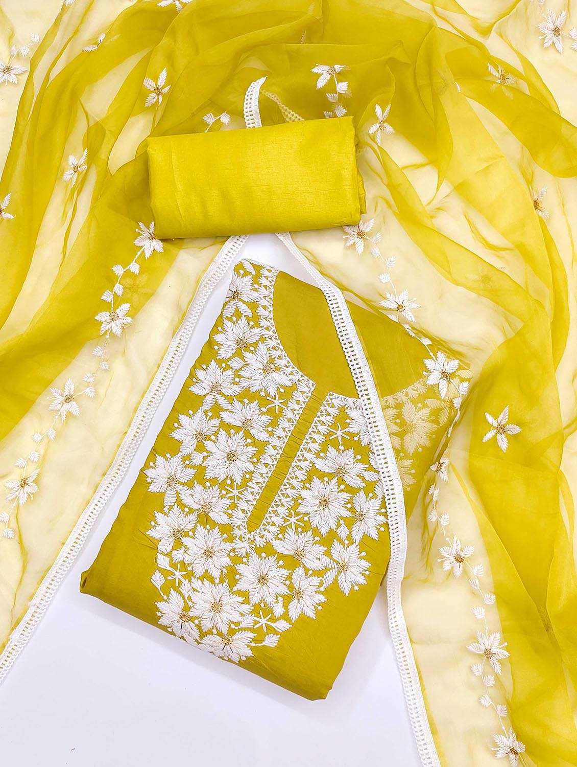 women solid with work embroidered unstitched suit set - 21986863 -  Standard Image - 2