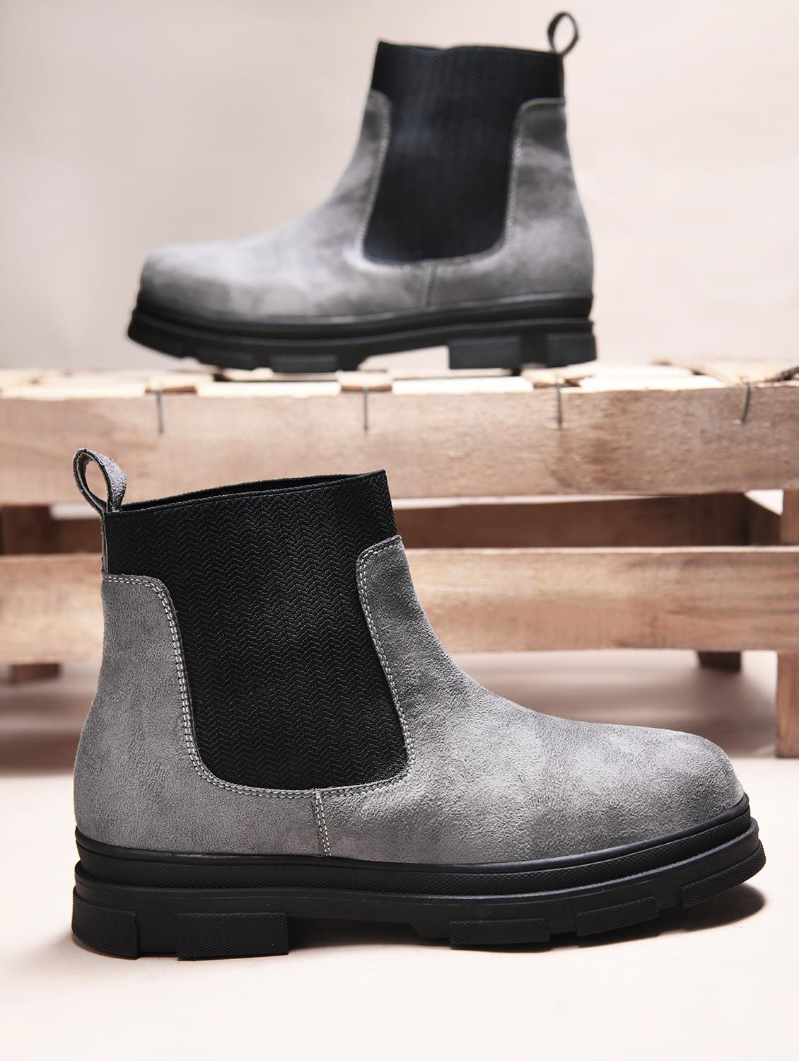 women grey solid ankle boot - 21986866 -  Zoom Image - 0