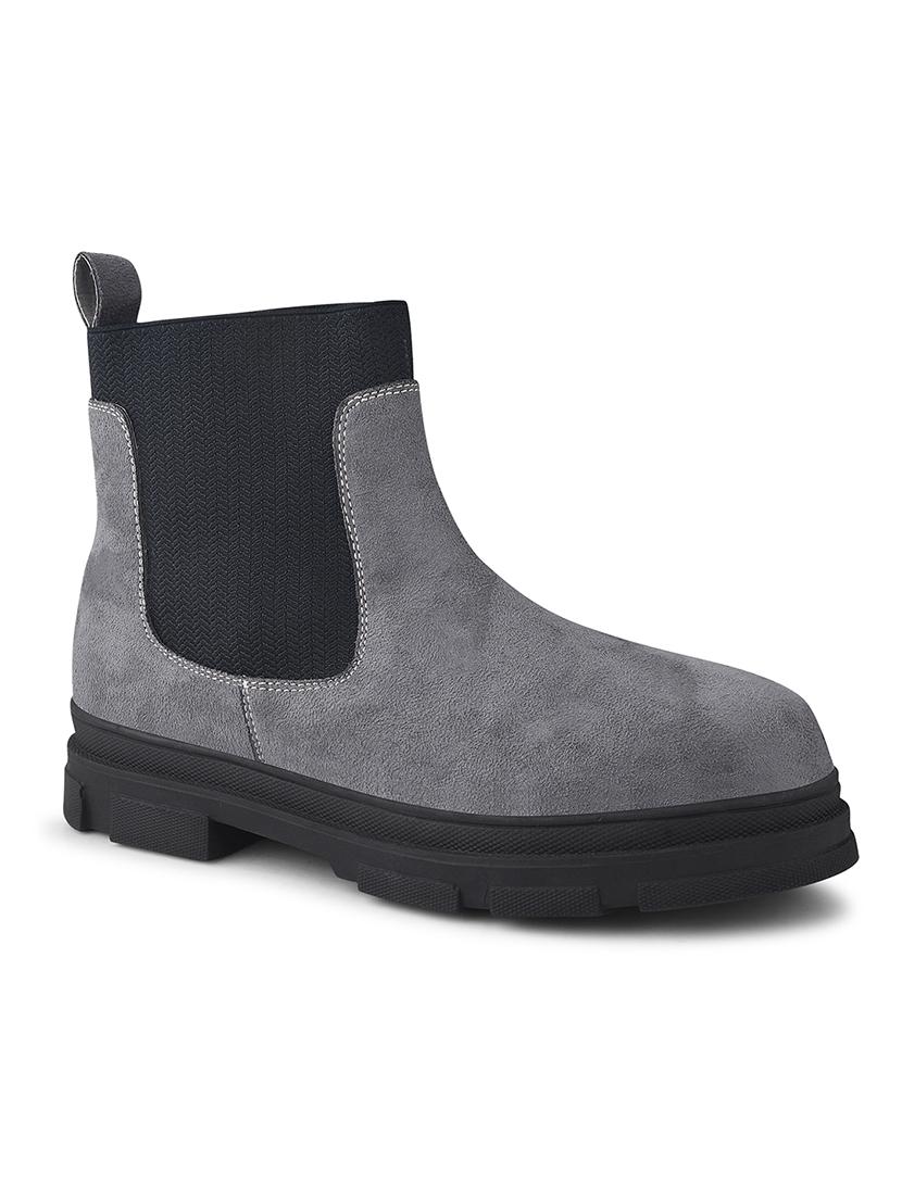 women grey solid ankle boot - 21986866 - Standard Image - 2