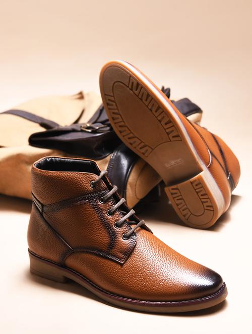 men tan lace up boot - 21986875 - Standard Image - 0