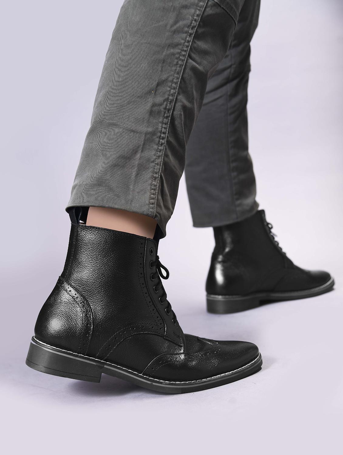 men black lace up boot - 21986876 - Standard Image - 2