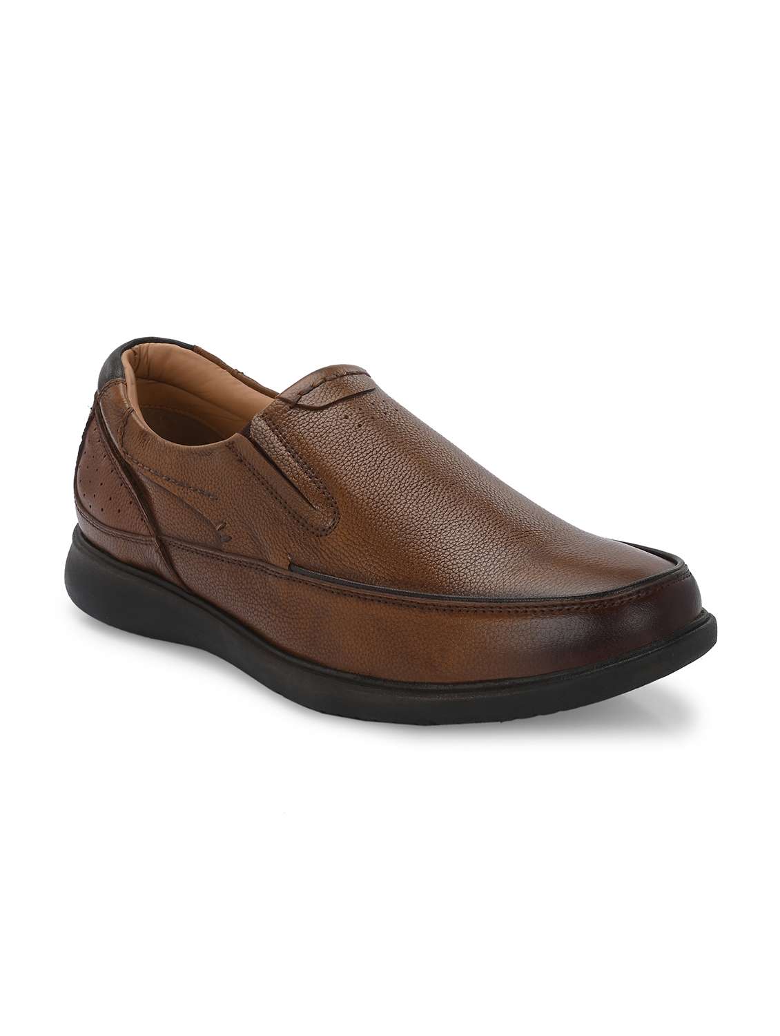men brown slip on formal shoes - 21986883 -  Standard Image - 2