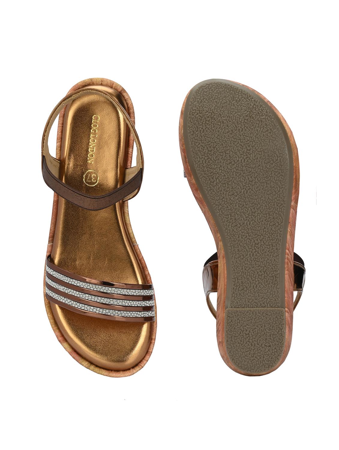 women copper back strap platform wedge - 21986897 - Standard Image - 7