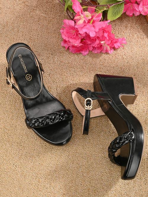 women black ankle strap block heels - 21986898 -  Standard Image - 0
