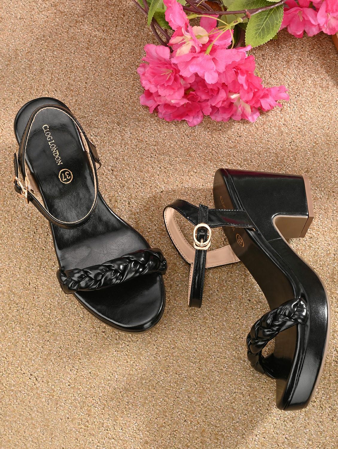 women black ankle strap block heels - 21986898 -  Zoom Image - 0