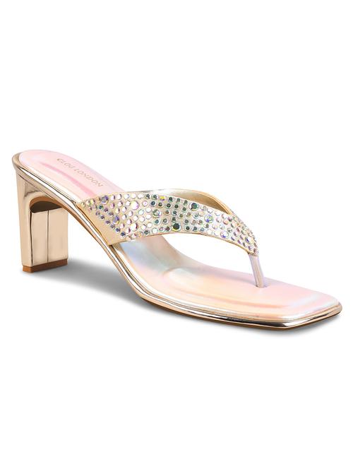 women embellished cream slip on sandal - 21986906 -  Standard Image - 0