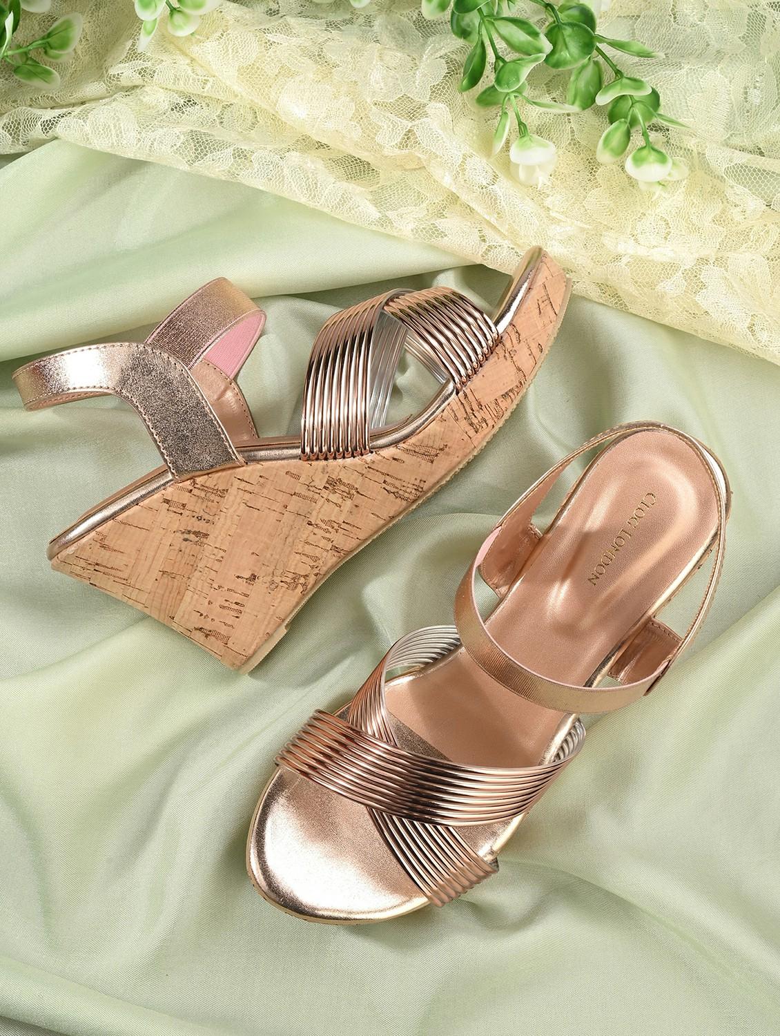 women pink back strap platform wedge - 21986911 - Zoom Image - 0
