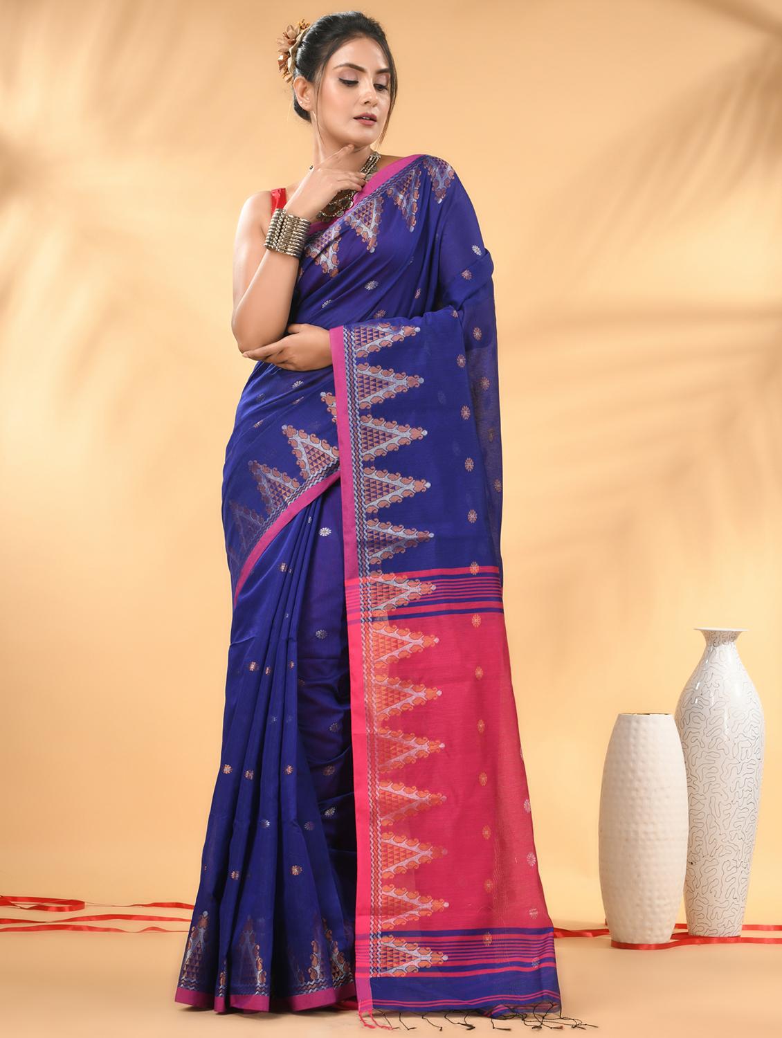 women self design handloom saree with blouse - 21986960 - Standard Image - 2