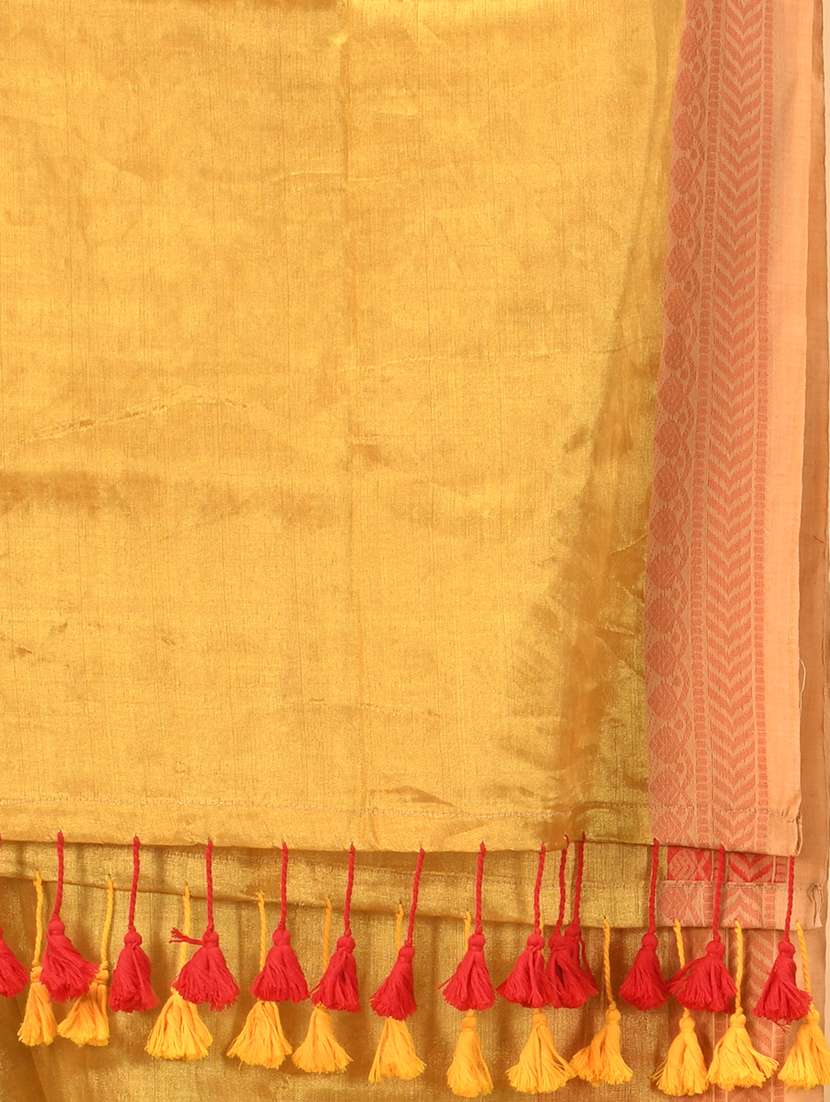 women solid with bordered handloom saree with blouse - 21986973 -  Standard Image - 2