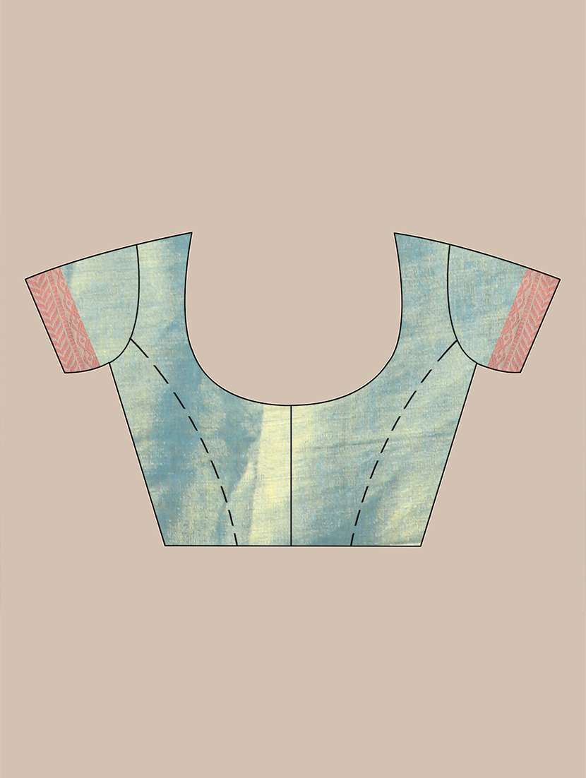 women solid with bordered handloom saree with blouse - 21986976 -  Standard Image - 2