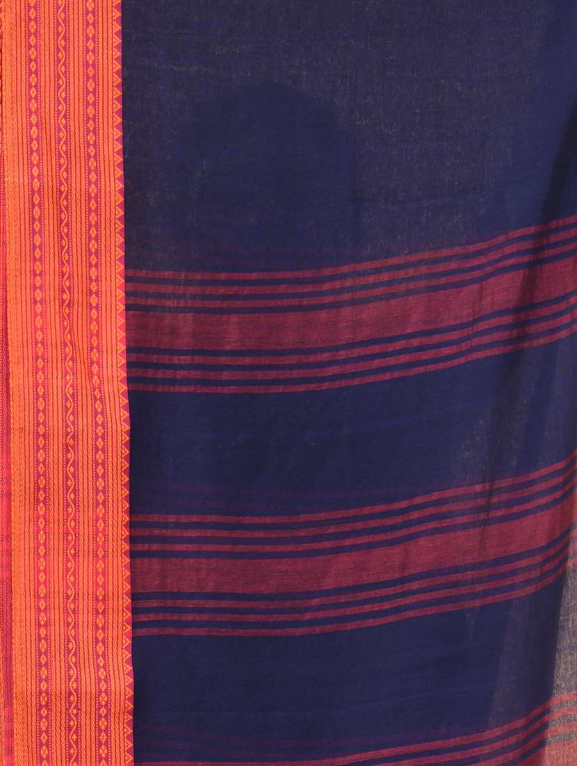 women solid with bordered handloom saree with blouse - 21986980 -  Standard Image - 2