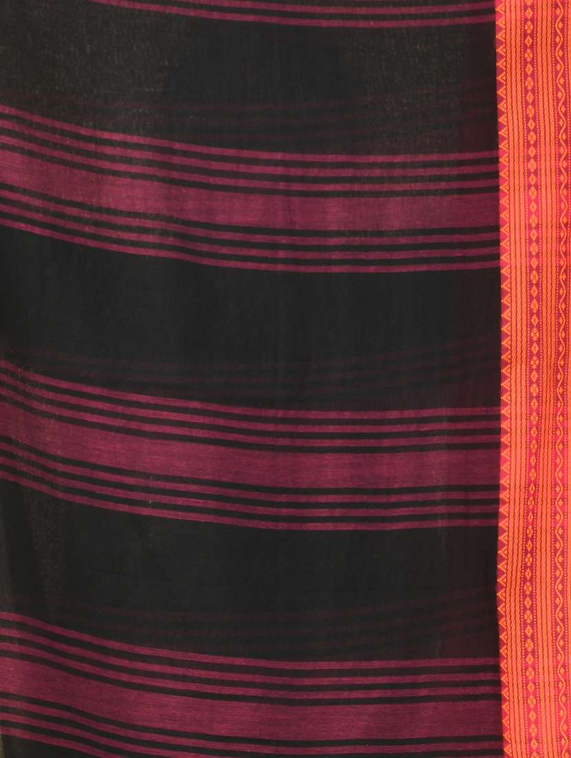 women solid with bordered handloom saree with blouse - 21986981 -  Standard Image - 2